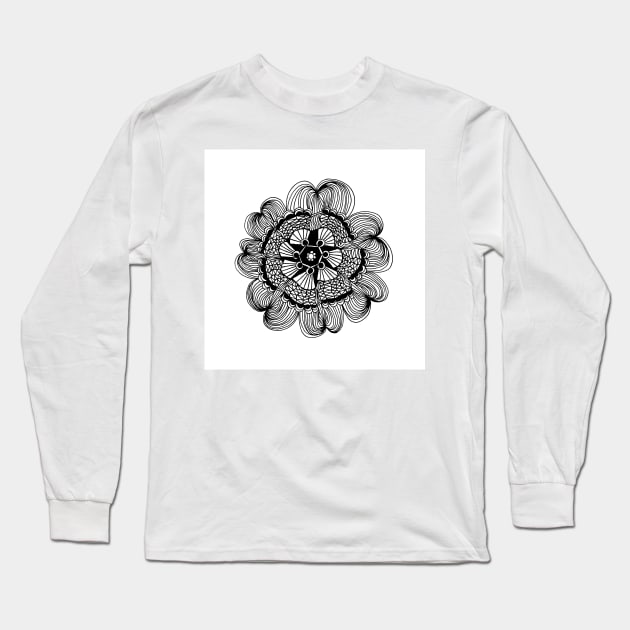 Audrey Mandala Long Sleeve T-Shirt by marilynllowe